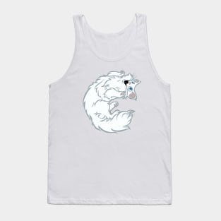 Ready to Play--White Cat Style Tank Top